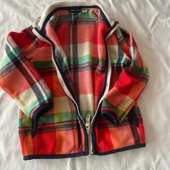 UNIQLO Kids Long-Sleeved Checkered Jacket, Sz 3-4 - Picture 4 of 6